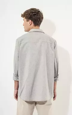 CAMISA LINO BADGER GRIS - YURKO