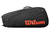 Bolso raquetero Wilson Clash V3 3PK negro con logo rojo