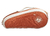 Bolso raquetero Wilson Team Roland Garros 6PK 2025 color terracota y blanco, con logo de Roland Garros, ideal para tenis
