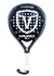 Paleta de pádel Vairo Carbon 9.1 Ionic color negro con detalles azules y blancos, diseño profesional