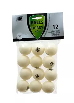 Pelota Ping Pong Sunflex Hobby - Blanca