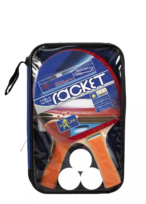 Set Ping Pong Ez Life Racket - 2 Paletas- 3 Pelotas