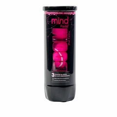 Tubo de Pelotas Mind Padel Boom Pink Edition - Mayorista Empire Padel