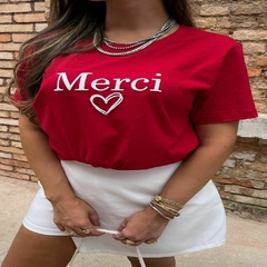 T-shirt Feminina MERCI REF. AU009 na internet