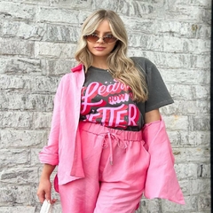 Cropped Feminino LEARN HOW TO LETTER REF. AU0013 - Anjo Urbano Oficial