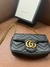 Bolsa Gucci Marmont Supermini de couro preto - comprar online