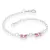 Pulseira De Prata Infantil Com 2 Borboletas Rosa 14cm