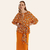 Blusa Iódice Decote Canoa Manga 3/4 com Cordão Laranja