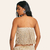 Cropped Zinco Faixa Tomara Que Caia Detalhe Franjas Dourado - comprar online