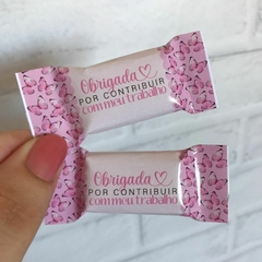Balas Personalizadas Mimo Cliente Rosa(Cento) - Ateliê Nina Criativa