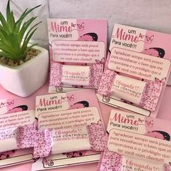 Card + Bala Mimos Clientes Rosa(25 Unidades)
