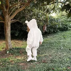Imagem do Macacão Infantil Ursinho Bebê Pelinho Frio Inverno