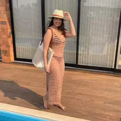 Saída De Praia Vestido Crochê Alongado Cores Verão na internet