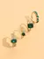 4 piezas Anillo con diseño de diamante Amarillo Oro/Unitalla - comprar en línea