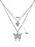 Collar a capas con diamante de imitación colgante de mariposa - comprar en línea