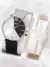1 reloj de cuarzo con esfera redonda negra y plateada de poliuretano y 1 brazalete de decoración de perlas de y diamantes. - comprar en línea