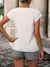 Blusa panel en contraste de cuello de muesca de manga murciélago - comprar en línea