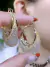 lujoso de malla cristal Pendientes de aro para mujeres , de moda oreja Clip círculo en forma de Pendientes con diseño - comprar en línea