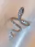 1 pieza de moda & simple serpiente en forma de anillo de diamantes de imitación , tamaño ajustable para fiesta , fecha , regalo con uso diario - comprar en línea