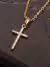 1 pieza Collar moda aleación de zinc con diseño de diamante de imitación colgante Cruz para mujeres para decoración diaria - comprar en línea