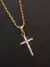 1 pieza Collar moda aleación de zinc con diseño de diamante de imitación colgante Cruz para mujeres para decoración diaria en internet