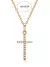 1 pieza Collar moda aleación de zinc con diseño de diamante de imitación colgante Cruz para mujeres para decoración diaria