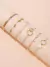 6 piezas/set Set pulsera con fleco , cuenta , hoja , con diseño geométrico para mujeres en internet