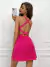 Vestido de tirantes unicolor con tira cruzada de espalda abierta en internet