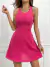 Vestido de tirantes unicolor con tira cruzada de espalda abierta - comprar en línea