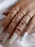 piezas/set Anillo con diseño de diamante - comprar en línea