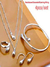 4 piezas/set moda sencilla gota de agua Bisutería Anillo