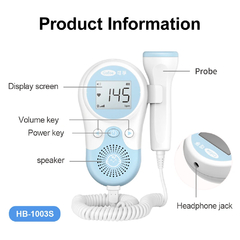 MONITOR DE FREQUENCIA CARDIACA PROFISSIONAL PARA GESTANTES-DOPPLER FETAL