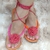 Chinelinha Rosa de Crochê - comprar online