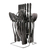 Faqueiro Inglaterra Black 25 Peças Inox