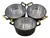 Jogo de Panela Aluminio Batido Craqueado 3 Peças - comprar online