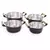 Jogo de Panela Aluminio Batido Craqueado 4 Peças - comprar online