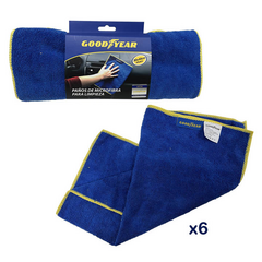 Kit 6 paños microfibra Goodyear 30x40 cm