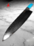 Gyuto de damasco lineal de turquesa natural - tienda en línea