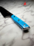 Gyuto de damasco lineal de turquesa natural - OPE