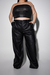 Pantalón Engomado Wide Leg