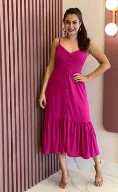 VESTIDO MIDI - ROSA