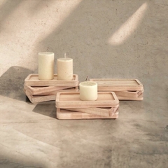 BANDEJA RECTANGULAR DE MADERA - tienda online