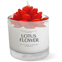 VELA LOTUS RED FLOWERS - comprar online