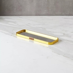 BANDEJA ESPEJO Y ALUMINIO GOLD RECTANGULAR CH. en internet