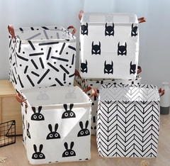 CESTO DE TELA ESTAMPADO MULTIUSOS