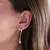 Brinco Ear Jacket gota fio orgânico Luna