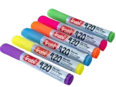 MARCADORES TRABI AL AGUA 420 X 6U FLUO