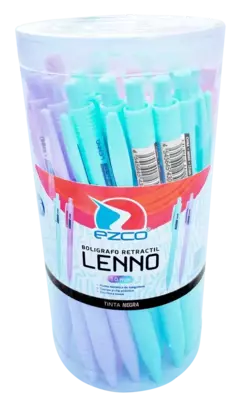 BOLIGRAFO EZCO LENNO RETRACTIL NEGRO O AZUL