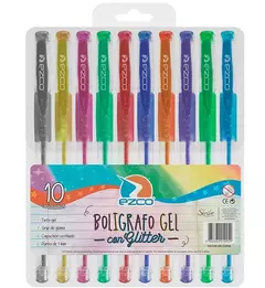 BOLIGRAFO EZCO GLITTER X 10UN