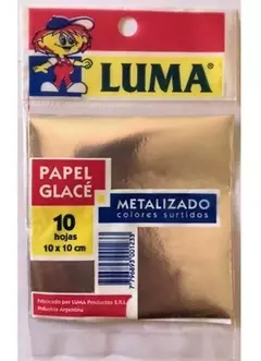 PAPEL GLACE METAL.10X10 SOBRE X 10 UNID.